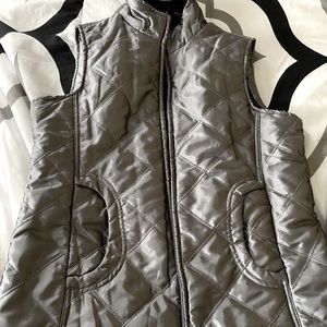 Grey sateen vest in size small